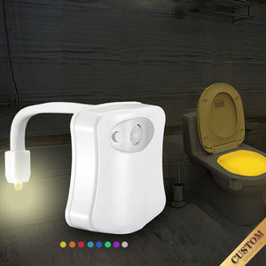ไฟส่องสว่างอัตโนมัติ 16 สี พร้อมเซ็นเซอร์ตรวจจับความเคลื่อนไหวสำหรับโถสุขภัณฑ์ ไฟห้องน้ำกันน้ำ ไฟแบ็คไลท์สำหรับโถสุขภัณฑ์ - Product Image 1