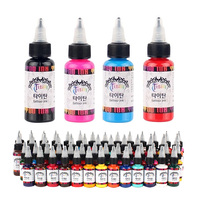 Ensemble de 0,5 oz d'encre liquide Premium Titan pour tatouage, peinture corporelle, pigments professionnels OEM ODM en mini-bouteilles, vente en gros