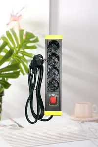 European Standard 16A 250VAC Industrial Power Strip Universal Plug German Standard 1U 4-Bit Lightning Protection Power