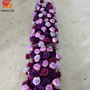 Boule de fleurs artificielles en rose lisse de 70 cm, couleur violette, romantique, faite à la main, haute simulation, centre de table de mariage - Product Image 3