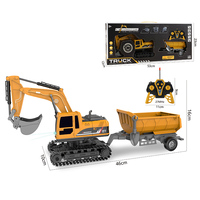 Nouveauté : Camion benne excavatrice télécommandé 6 canaux 27 MHz à l'échelle 1:22, prêt à l'emploi, cadeau pour garçon, jouet véhicule d'ingénierie pour enfants