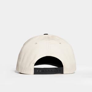 Custom Structured Cotton Caps 5 Panel Flat Embroidery logo <b>Navy</b> Blue 2 Tone Snapback <b>Hats</b> - Product Image 5