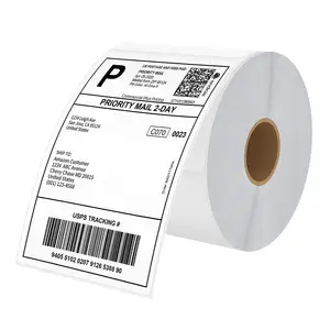 Etichetta di spedizione 4 x6 A6 carta adesiva termica stampante termica etichetta adesiva per imballaggio in carta