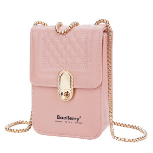 Sac à téléphone pour femme Baellerry, vertical, carré, avec fermoir à boucle, sac bandoulière à chaîne, léger, pour un usage quotidien - Product Image 5