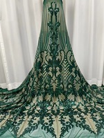 Tissu en dentelle à paillettes, robe de mariée tendance, tissu brodé