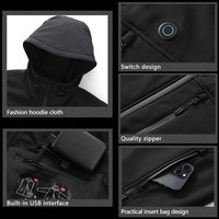 Veste chauffante coupe-vent pour hommes OEM vente en gros veste chauffante en duvet chaude pour la chasse et le ski en plein air d'hiver pull