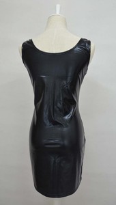 Plus Size Sexy <strong>PVC</strong> Wet Look Leather <strong>Dresses</strong> Women Bodycon Leather <strong>Black</strong> Club Mini <strong>Dress</strong> - Product Image 5