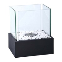 Esschert Design FF425 cheminée de table rectangulaire en fonte de verre haute température foyer au bio éthanol