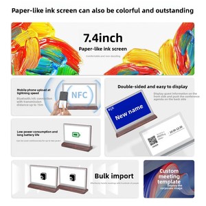 Letrero Electrónico de Tinta Electrónica de 7.4 Pulgadas para Reserva de Salas de Reuniones, Tipo T, Compatible con OEM y ODM - Product Image 3