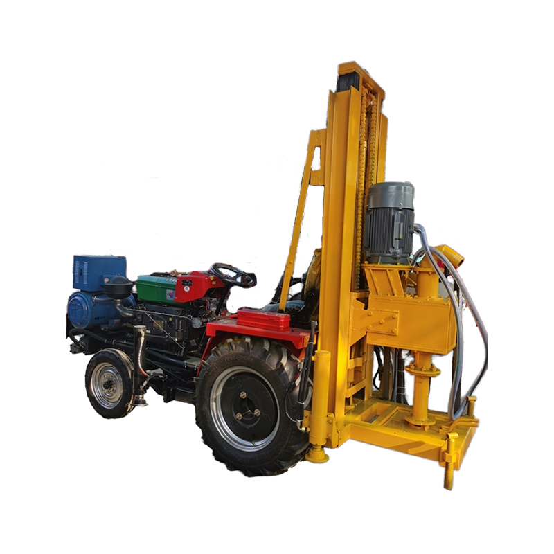 Hydraulic Shallow Rotary Water Well Machine Tractor Movement Borehole Mine Drilling Rig