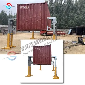Sistema de elevação de macacos hidráulicos para armários de contêineres de transporte com solução hidráulica