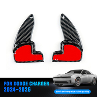 Accessoires intérieurs en fibre de carbone véritable Shasha, palettes de changement de vitesse pour Dodge Charger 2024-2026, modèle quatre portes / deux portes