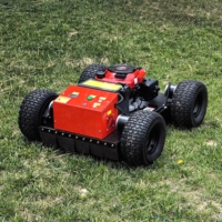 Tondeuse à gazon multifonction 550 mm 4x4 à moteur essence 4 temps 224cc, autopropulsée, télécommandée, pour pentes et terrains en pente, certifiée CE, DIY
