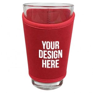 Factory Custom Reusable Neoprene Schooner Glass Cooler Coolies Pint Glass Sleeve Cover with OEM Logo - Product Image 3