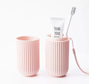 Support de brosse à dents, étui de voyage pour brosse à dents, conteneurs de rangement pour dentifrice et brosse à dents, porte-gobelet portable pour bain de bouche - Product Image 5