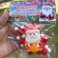Jouet promotionnel de Noël à remontée lente, jouet anti-stress en forme de gant du Père Noël, jouet à presser pour enfants