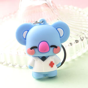 Porte-clés accessoires pour enfants mode bijoux pendentifs 3d caoutchouc porte-clés carrière jour costumes pour enfants médecin - Product Image 3