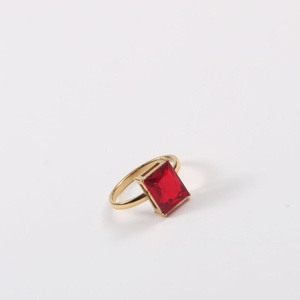 Hot Trendy Women Gift Jewelry square Red Zircon Charm Finegr <b>Rings</b> Women - Product Image 5