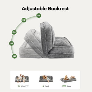 Wholesale Personalized Gray Plush Orthopedic Memory Foam Dog <b>Bed</b> Non Chewable Rectangle Pet <b>Bed</b> <b>Sofa</b> <b>Bed</b> - Product Image 4