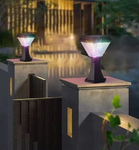 Lampe murale solaire LED moderne, petite, extérieure, étanche IP44, à batterie lithium, RGB, blanc chaud, avec piquet, pour éclairage paysager de <span class=keywords><strong>jardin</strong></span>, télécommandée - Product Image 3