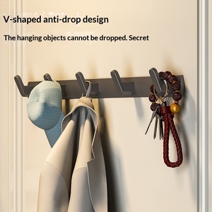 Crochets muraux adhésifs <span class=keywords><strong>sans</strong></span> perçage couleur bronze, lot de 5, capacité supérieure à 20 kg, pour salle de bain, entrée et <span class=keywords><strong>dressing</strong></span> - Product Image 2