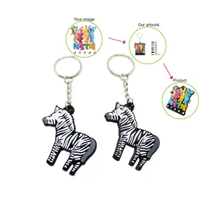 Rubber Sleutelhanger Aangepaste 3d Rubber Sleutelhanger Leuke Cartoon Dier Pvc Zacht Rubber Sleutelhanger