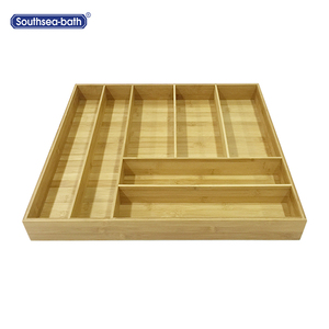 High quality drawer partition bathroom vanity bamboo drawer organizer