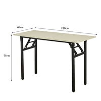 Table pliante légère Moon à une seule couche pour extérieur, entraînement, apprentissage, devoirs, avec pieds réglables en métal, double usage pour salon