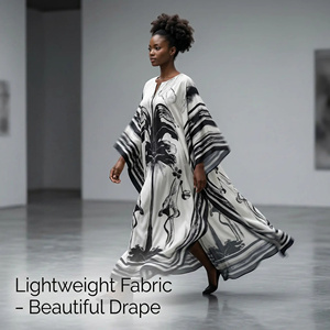 Vente directe usine – Nouvelle robe longue africaine imprimée <span class=keywords><strong>à</strong></span> col rond, ample et respirante, style <span class=keywords><strong>Boubou</strong></span>, idéale pour l'été - Product Image 5