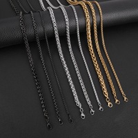 Collier de clavicule en acier inoxydable noir, argenté et doré, style hip-hop, avec motif panier de fleurs, et chaînes cubaines à maillons os de dragon pour hommes et femmes, vente en gros