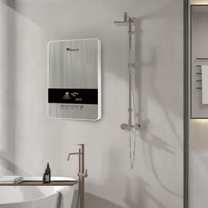 Hanovre tout nouveau design 4500W mural installation facile chauffe-eau électrique sans réservoir pour douche de salle de bain