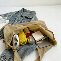 Sac fourre-tout réutilisable mini porte-clés grande capacité léger pliable pour le shopping, avec anneau porte-clés, extensible
