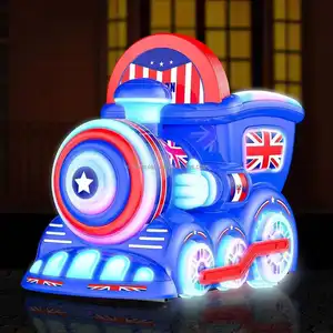 Máquina de juego que funciona con monedas para niños, tren británico, entretenimiento para niños