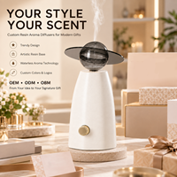 Nouvel Arrivage Diffuseur d'Arômes pour la Maison en Verre et Bois Personnalisable, Nébuliseur d'Huiles Essentielles Rechargeable Silencieux, Portable et Sans Eau pour Chambre et Hôtel