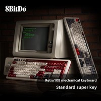 Clavier mécanique rétro 8bitdo Retro108, jeu rétro, connexion sans fil universelle BT pour PC pour Android