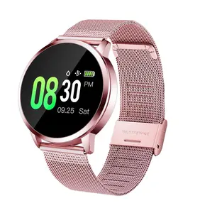 2019 새로운 버전 Smartwatch 금속 밴드 Q8 Q8A, 숙녀 팔찌 시계/금속 스트랩 스마트 시계 팔찌 Q8-Q8A Mens 시계