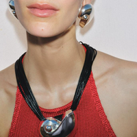 Aleación exagerada Ocean Series Conch Shell colgante collar chapado en oro joyería