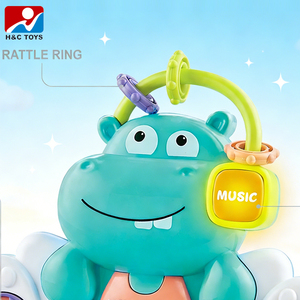 Bébé Son et Lumière Hippopotame <span class=keywords><strong>Piano</strong></span> 5 Différentes Tonalités Sonores Dessin Animé Hippopotame Conception Bébé Jouet Éducatif - Product Image 4