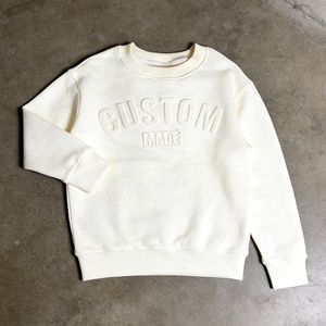 의류 제조업체 맞춤형 3D 엠보싱 오버사이즈 면 남성 후드티 & 크루넥 맨투맨 스트릿웨어 - Product Image 6