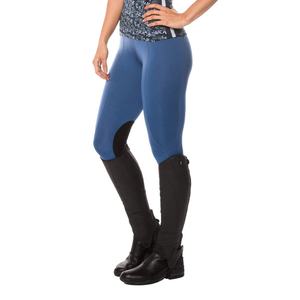 Premium Woven Equestrian Horse Riding Tights with <b>Suede</b> Knee Patch on Technical <b>Fabric</b> Riding Leggings Women Tights Horse Riding - Product Image 6