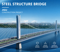Estructura de Puente Prefabricada de Acero, Puente Metálico de Alta Capacidad de Carga para Carreteras, Tráfico Pesado, Proyectos de Construcción