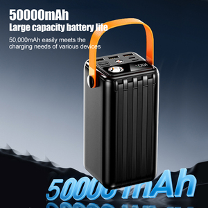 Out Door Power Bank Station luce luce campeggio torcia 50,000 MAh ad alta capacità con 4 cavo incorporato - Product Image 4