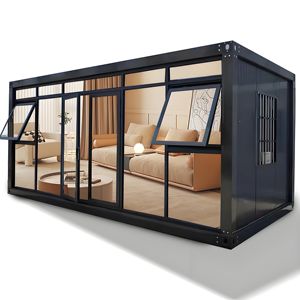 Casa Contenedor Modular Prefabricada de Acero de 20 pies, Villa Funcional de Vidrio, Centro Comercial, Oficina, Tienda, Apartamento, Hotel, Escuela, Hospital - Product Image 4