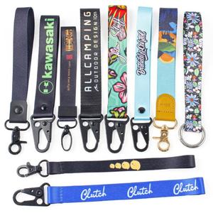 Manufacturer Cheap Sublimation Printed Short Wrist Lanyard USB Keychain Lanyards With Logo Custom - Product Image 1
