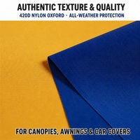 Tissu Oxford 100% nylon enduit PU, imperméable et résistant à l'usure, 420D, pour housses de vélo, housses de machines et housses de piscine
