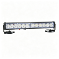 Barre lumineuse d'avertissement à LED 12W rechargeable avec fixation magnétique sur le toit, boîtier en aluminium, lampe clignotante multicolore pour SUV, VTT, camion