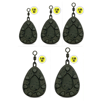 Plombs plats texturés en forme de poire pour la pêche, revêtement camouflage vert, avec rotation à 360°, vente en gros °   Fabricant de matériel de pêche à la ligne pivotant