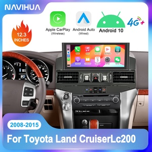 Navihua for Toyota Land Cruiser LC200 2008 2015 Android Car Radio 12.3 Inch Multimedia <b>Stereo</b> Carplay GPS Navigation DVD Player - Product Image 2