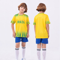 Vêtements de sport pour enfants, logo personnalisé, sublimation, design populaire mondial, ensemble de maillots de football, maillot de football 100% polyester