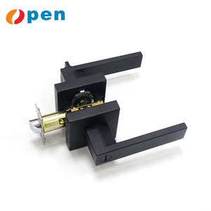 आधुनिक डिजाइन डोर हैंडल लॉक सेट होम सुरक्षा के लिए कुंजी सिलेंडर फ्रंट और बैक नॉब लीवर लैच - Product Image 1